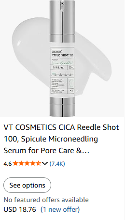 VT COSMETICS CICA Reedle Shot 100, Spicule Microneedling Serum