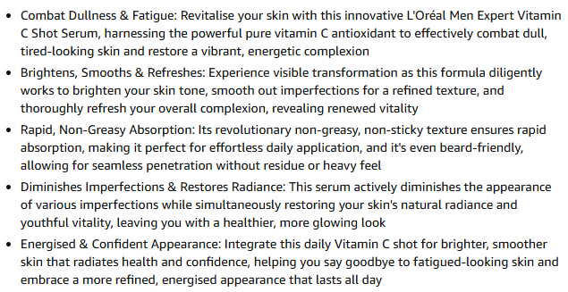 L'Oréal Men Expert Hydra Energetic Vitamin C Shot Serum