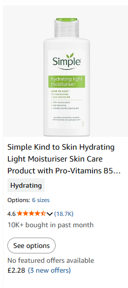 Simple Kind to Skin Hydrating Light Moisturiser