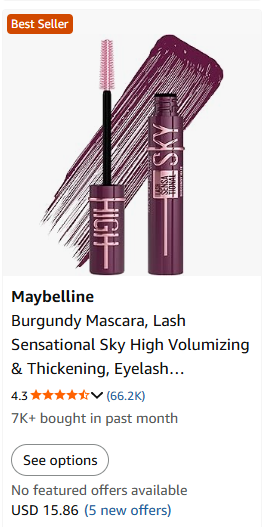 Maybelline Burgundy Mascara