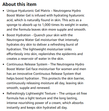 Neutrogena Hydro Boost Water Gel