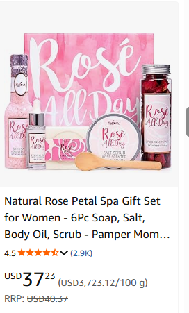 Natural Rose Petal Spa Gift