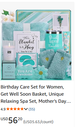Birthday Care Set for Women (Relaxing Spa Gift Basket)
Brand: BaiCai